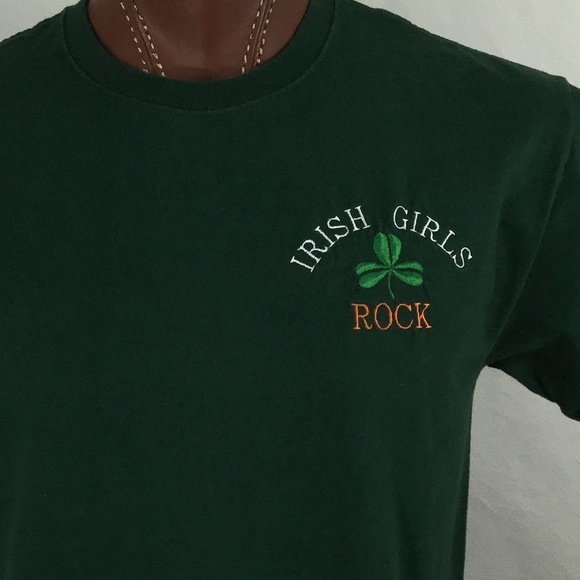 Irish Girls Rock Shamrock Embroidered St. L - Picture 1 of 7